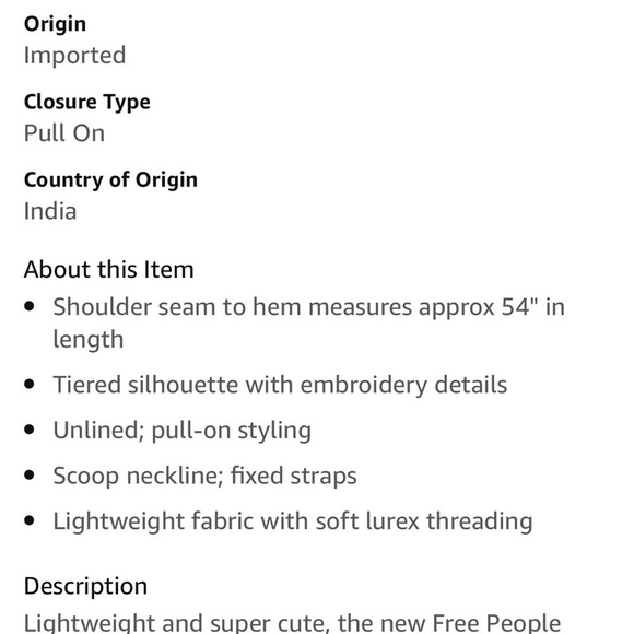 Free People Women’s Midnight Dance Printed Cotton Maxi Dress Light Grey XS - Picture 9 of 16